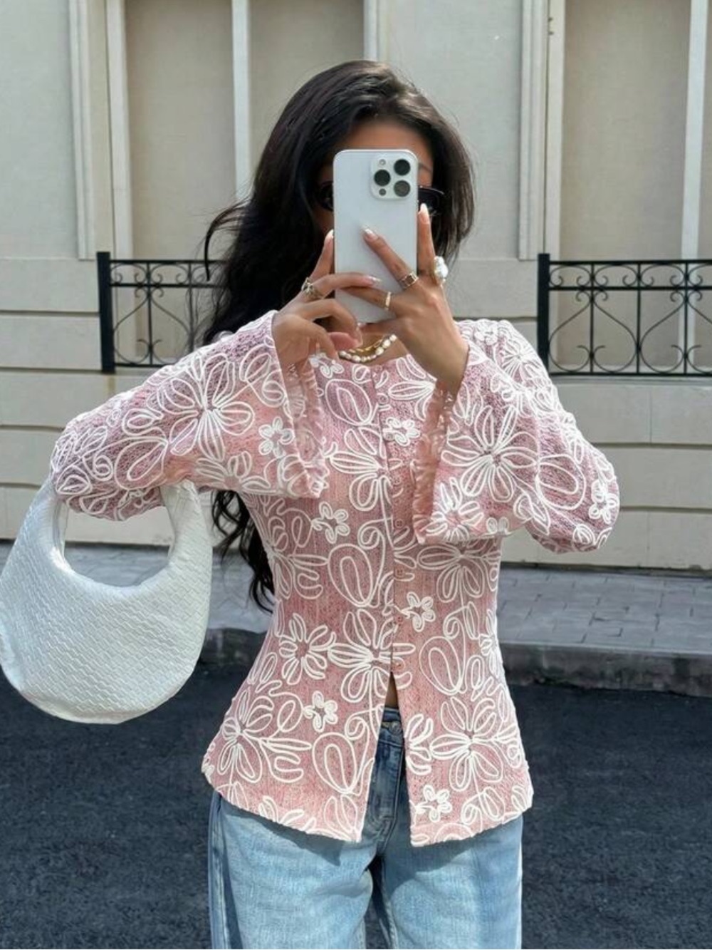 New Style Embroidered Long Sleeve Shirt For Women Elegant